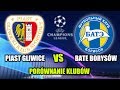 Piast Gliwice - BATE Borysów | Porównanie klubów | Eliminacje do Ligi Mistrzów